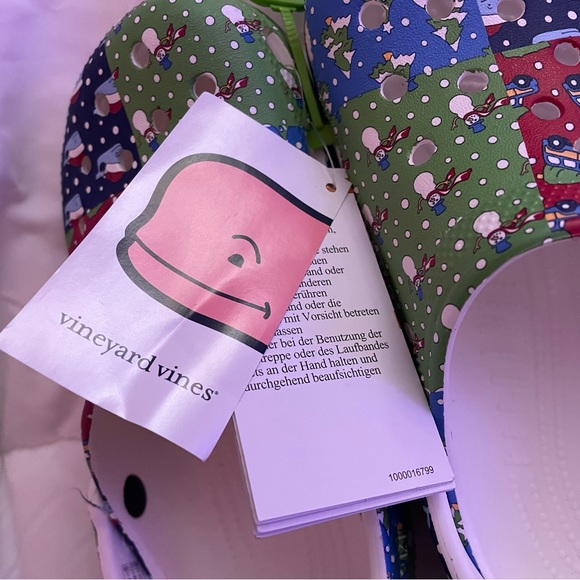 Crocs Kids Classic vineyard vines Clog Junior Size 1 J1 NEW Christmas Multicolor - Picture 8 of 8